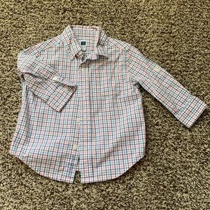 Janie and Jack Pink & Blue button down 6-12 months